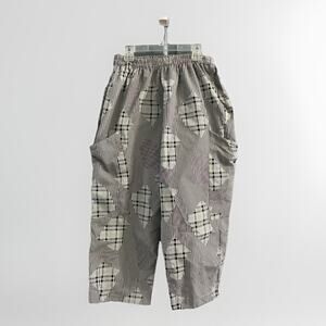 Bryn Walker Size Small Patchwork Memory Crunch Geo Print Lagenlook Crop Pants